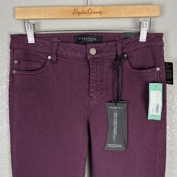 Liverpool NWT Adele Skinny Jean, Potent Purple 6 / 28 - Hugger, Stitch Fix, Dark - Picture 3 of 11